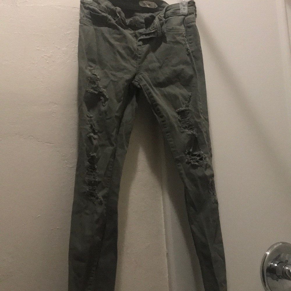 Army green jeans